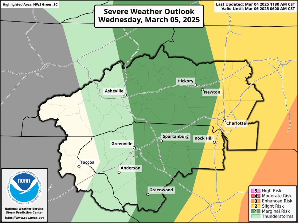 Wednesday Morning Severe Weather Potential in the NC Foothills (5 AM ...